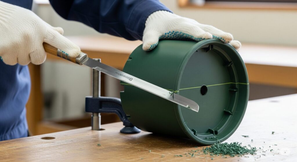 プラスチック植木鉢を切る際のコツ