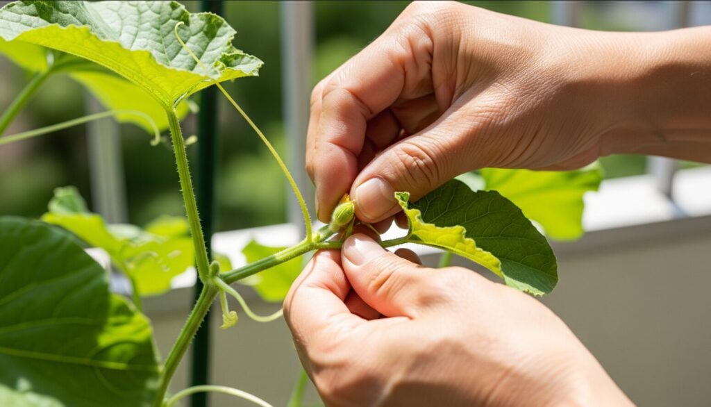 収量を増やす孫づるは摘芯する？