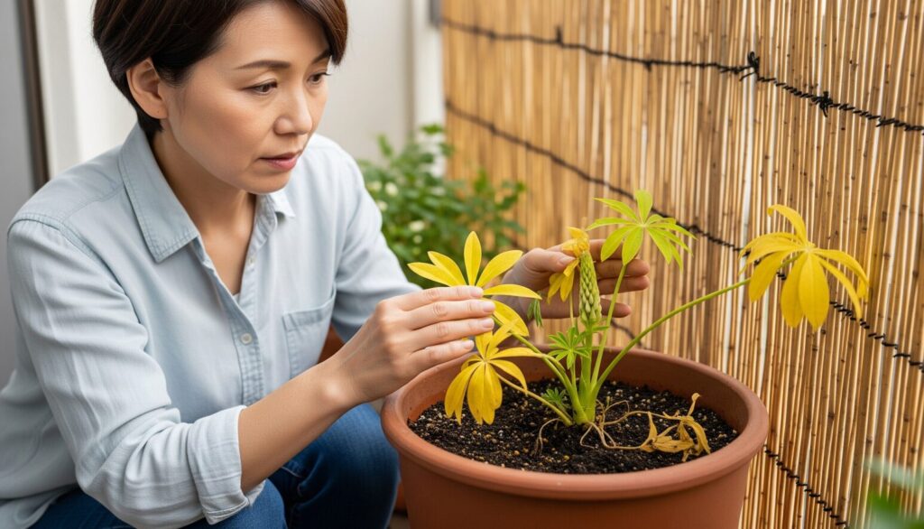 枯れる原因で多いのは根腐れと日照不足