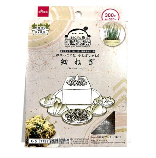 daisoの栽培セット「細ネギ」