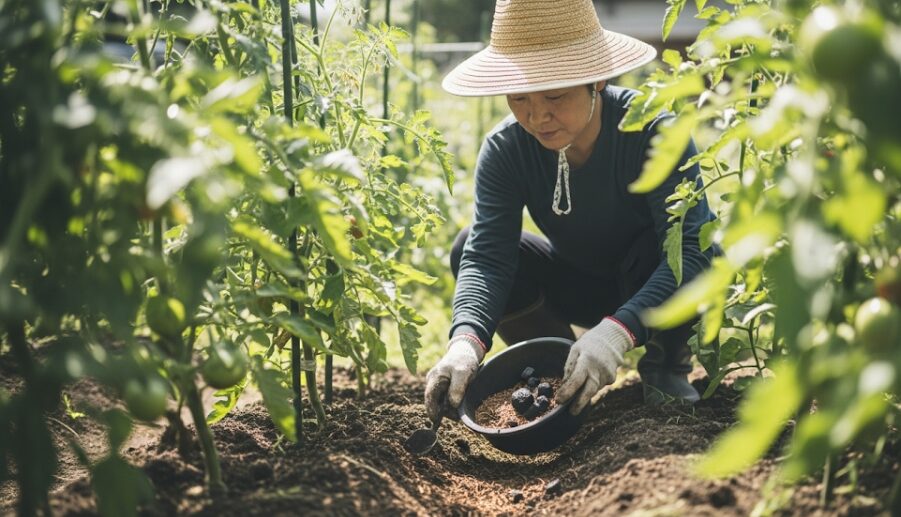 トマトの後-土壌改良で微生物を活性化